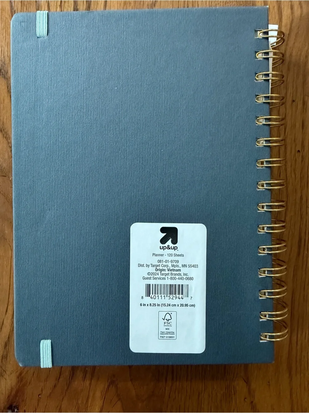 Day to Day Chaos Productivity Planner - Navy with Light Blue Elastic